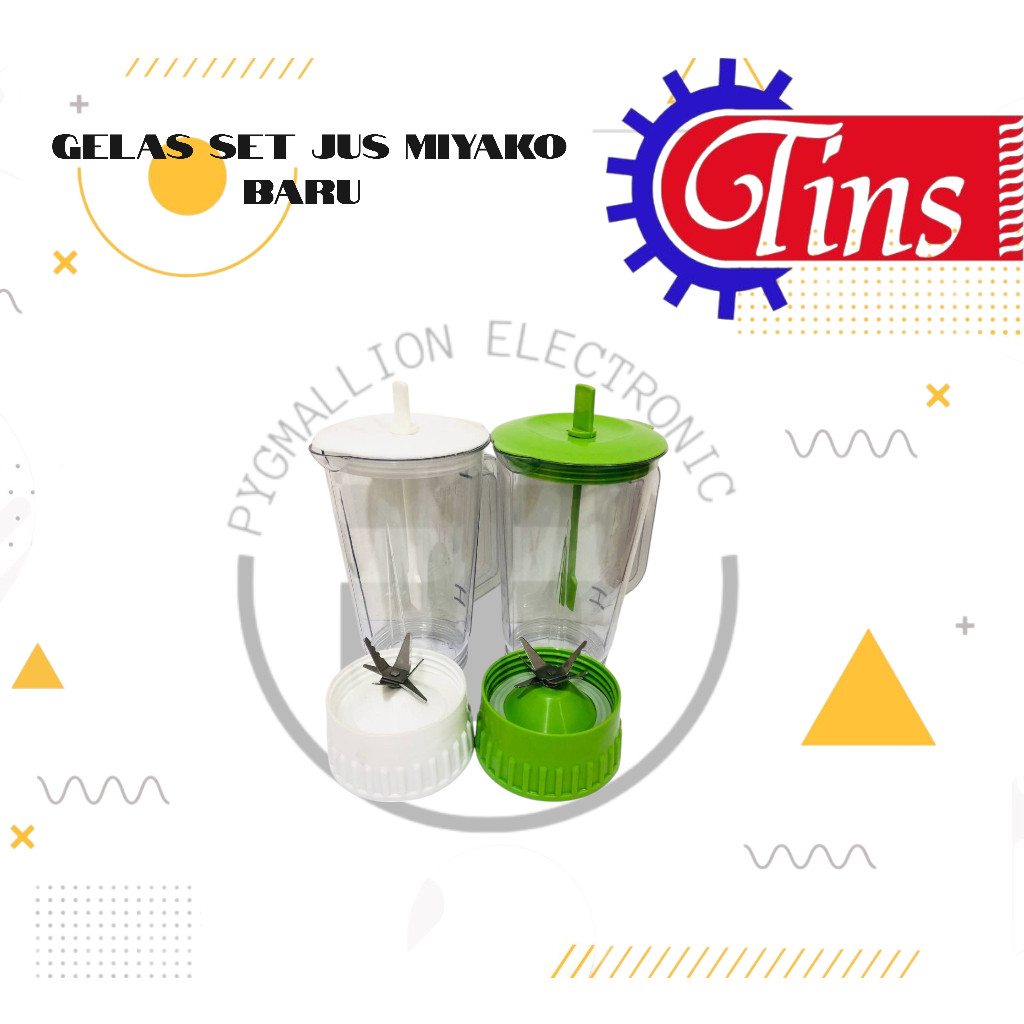 GELAS JUS BLENDER MIYAKO PLASTIK/ GELAS SET JUS MIYAKO BARU