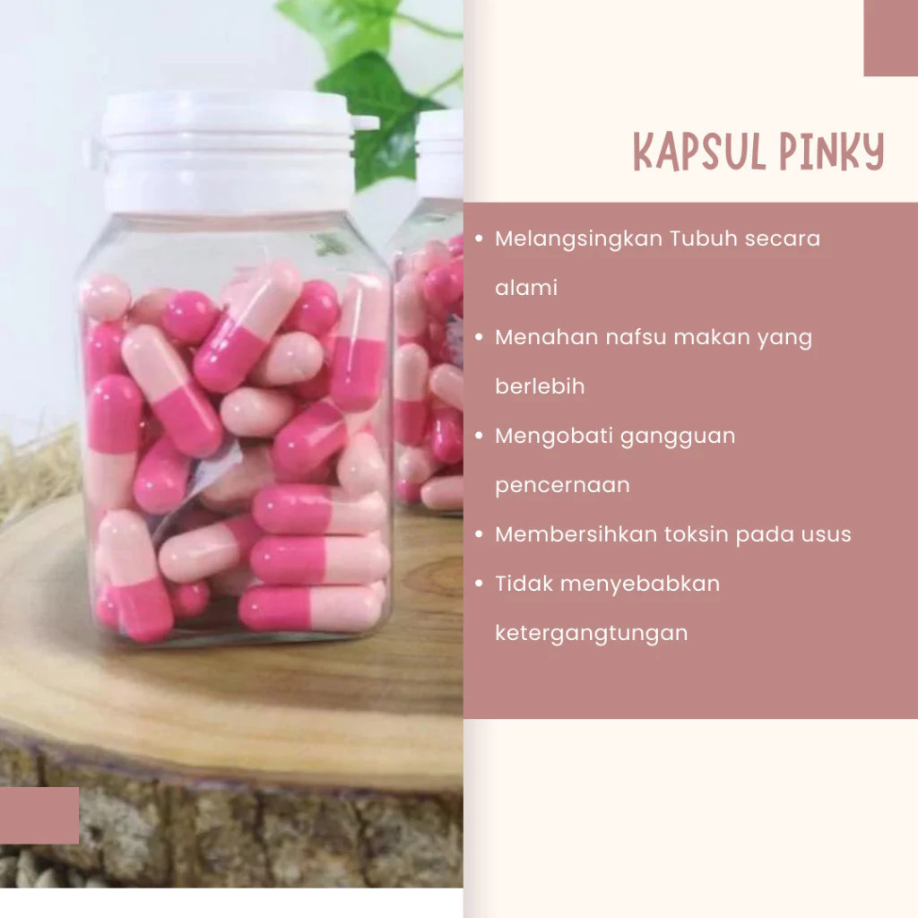 Kapsul Pinky Pelangsing Herbal BPOM HALAL (Original)