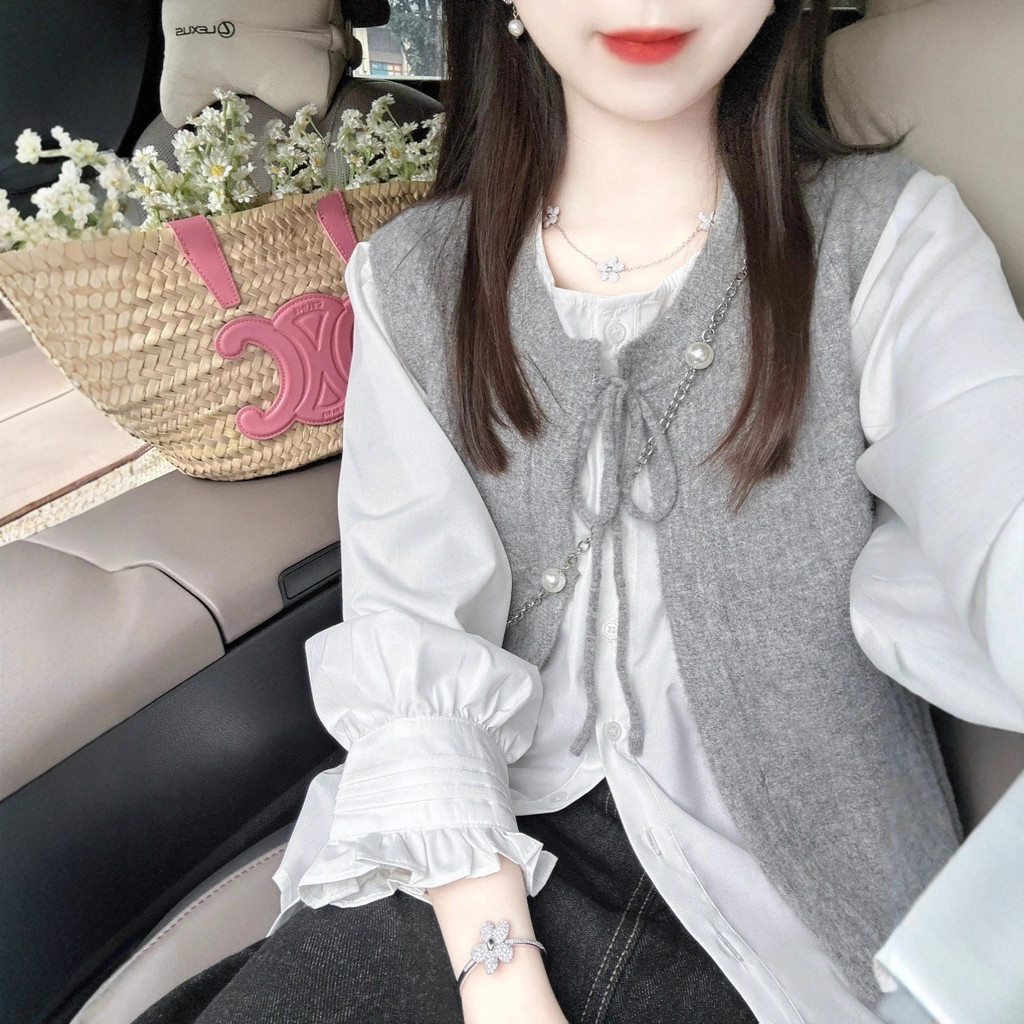 rompi luar rajutan rompi tambatan wanita sweater jaket