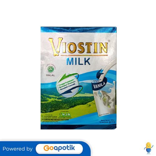 Viostin Milk Rasa Vanila 25 Gram Box 6 Sachet (150 Gram)