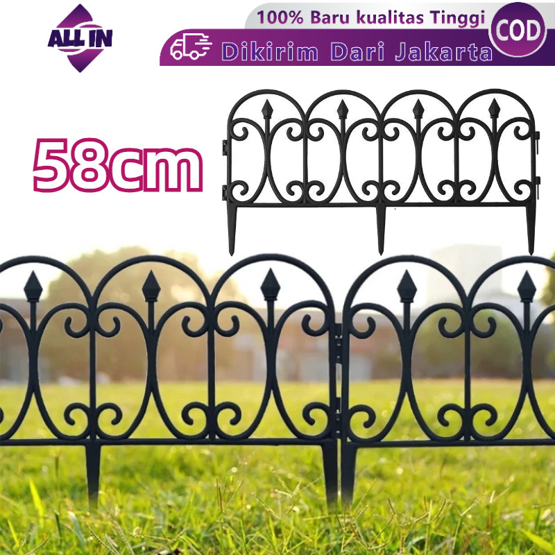 Pagar Taman Plastik Minimalis Pagar Kebun 58*23cm Pagar Kecil Taman Pagar Taman Outdoor