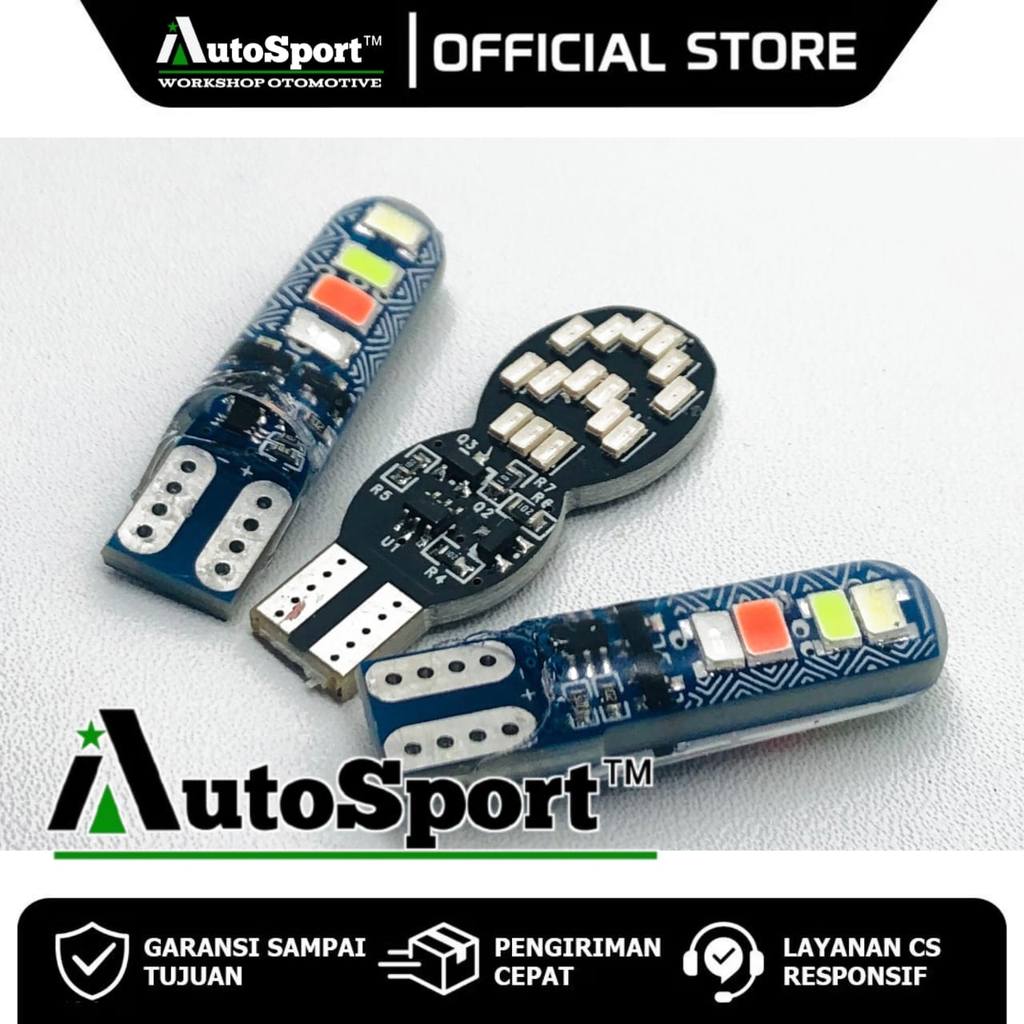 2 Pcs Lampu Rem Vario Old/KZR/110 RGB Plus 1 Pcs Lampu Senja Soket Colok T10