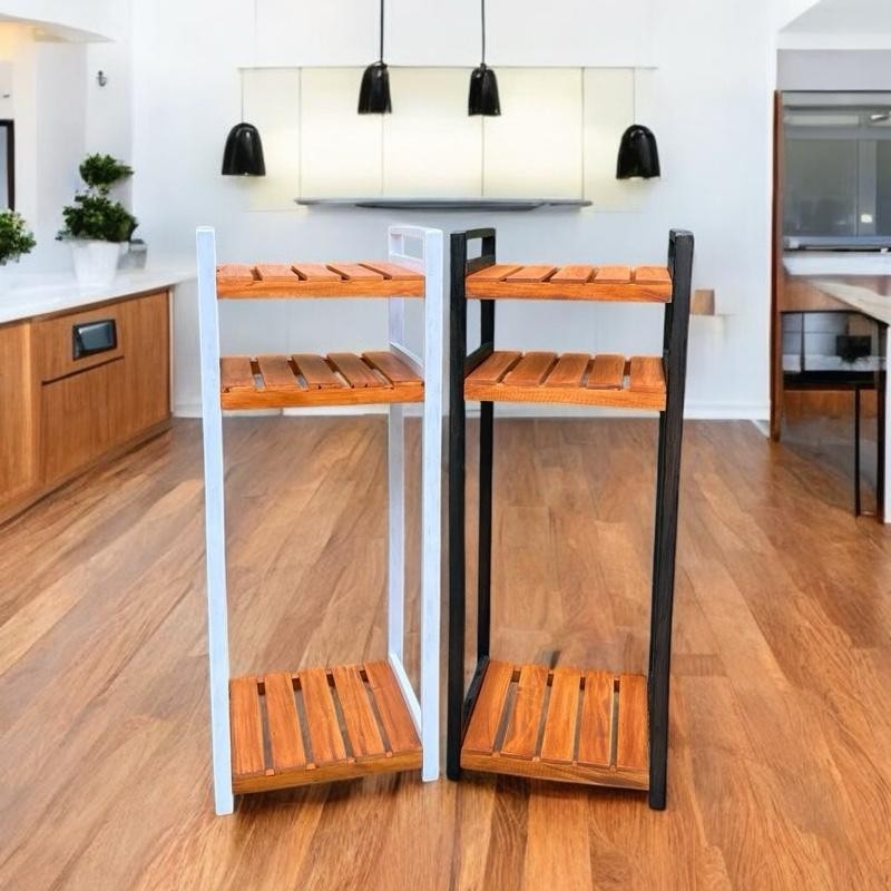 RAK GALON / RAK DISPENSER / RAK MEJIKOM / RAK KOMBINASI SUSUN 3 Kayu Penyimpanan