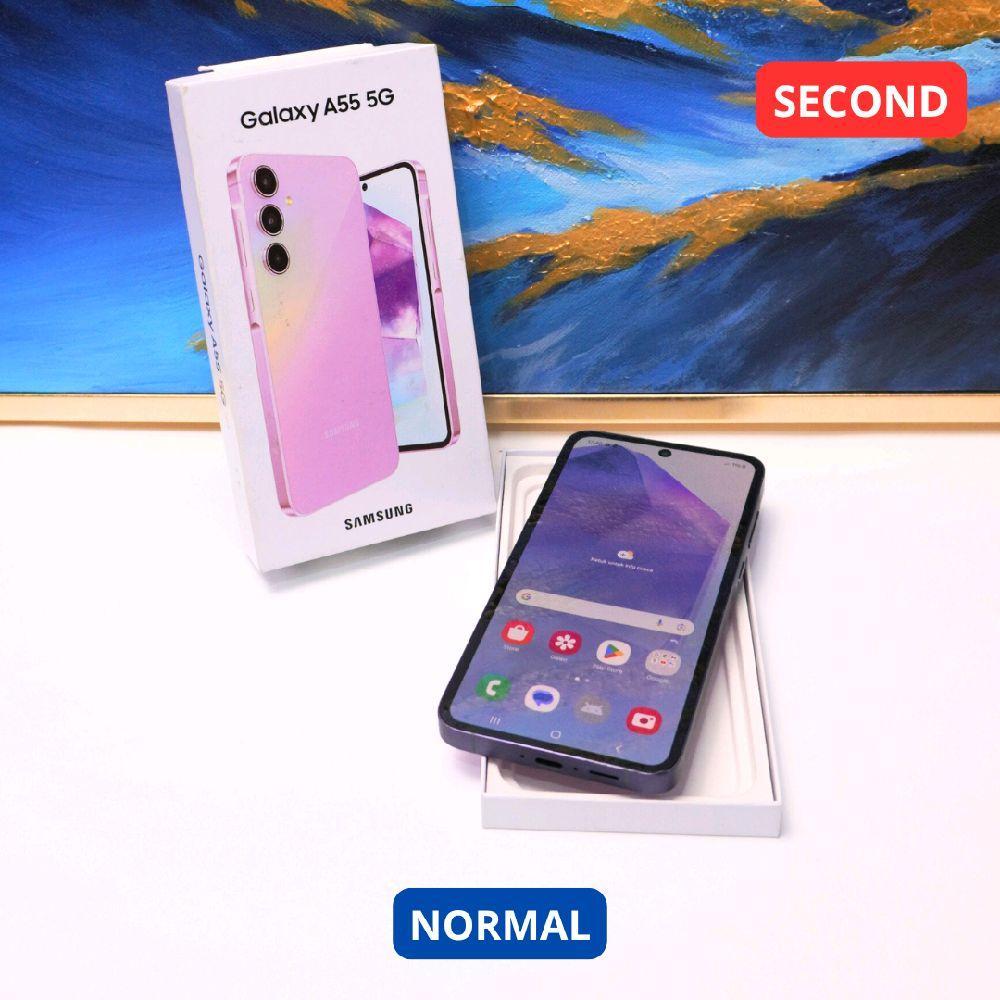 SAMSUNG A55 12/256 GB (5G)  HP SECOND ORIGINAL SINAR MUTIARA CELL