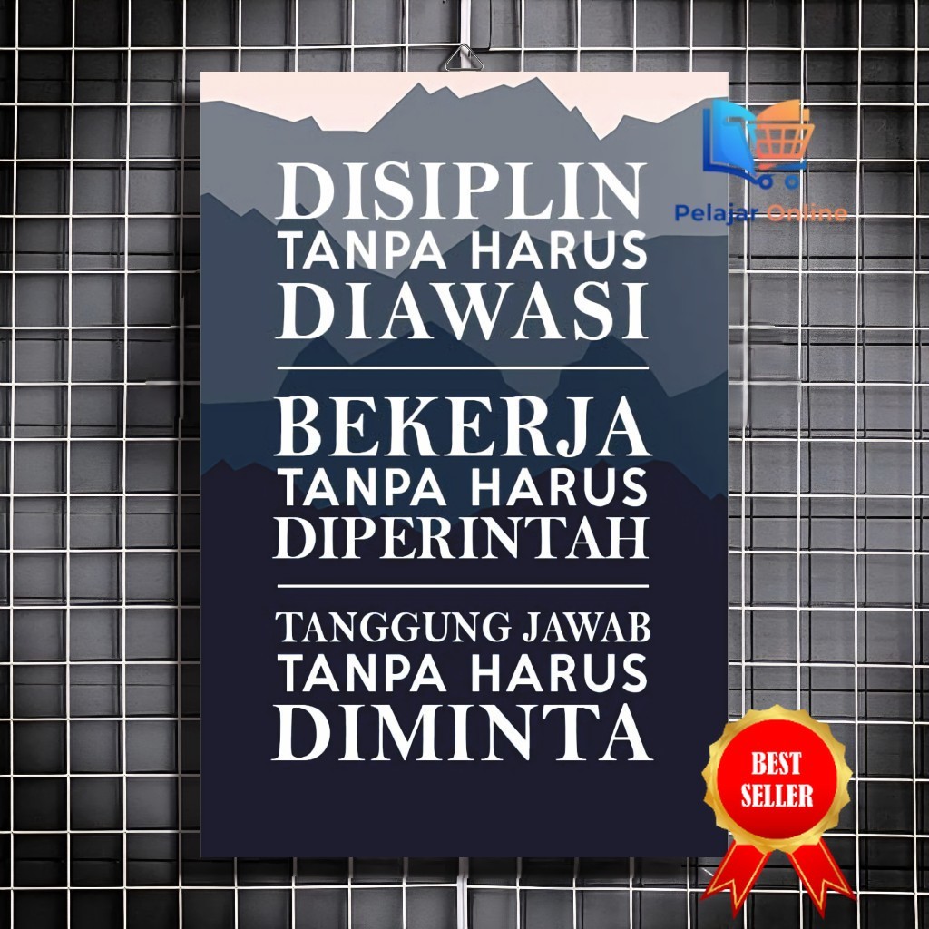 hiasan dinding Poster Dinding Pajangan Dinding Motivasi Quotes Motivasi Pajangan Dinding Kantor