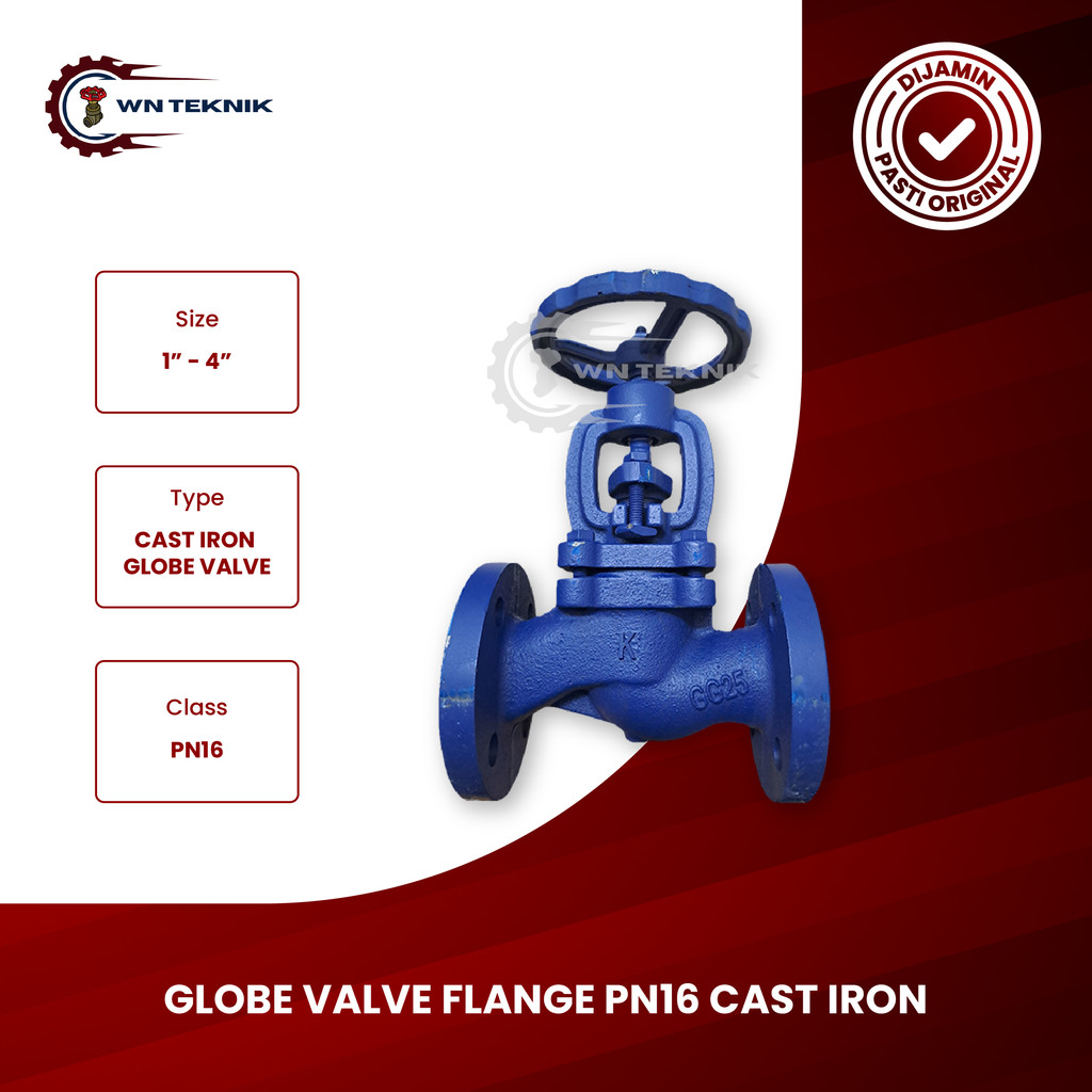 GLOBE VALVE 2" INCH PN16 FLANGE PN16 ORIGINAL
