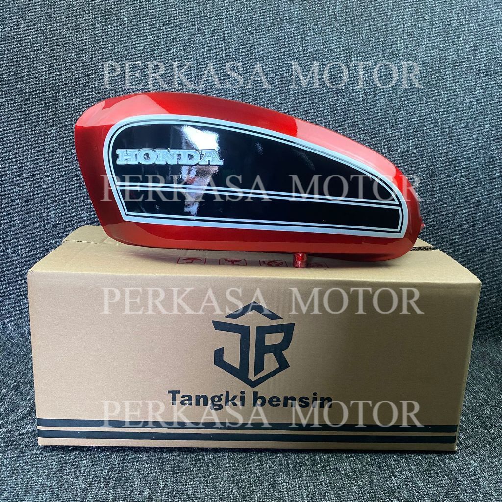 Tangki CB 125 005 Warna Merah – Tangki Bensin Honda CB125 Motif 005 Retro Klasik
