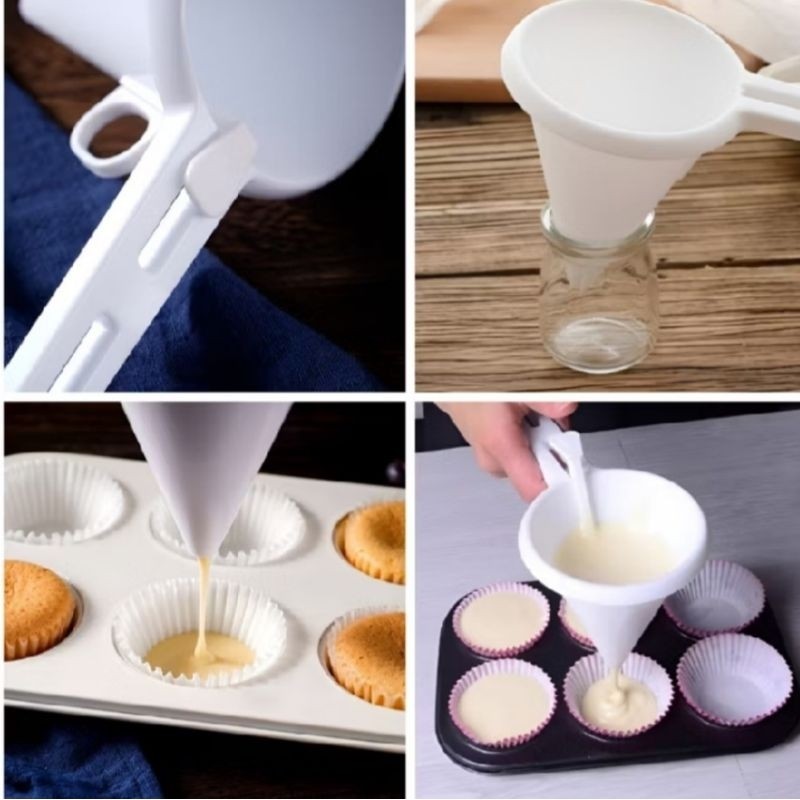 Dispenser adonan kue praktis / corong adonan