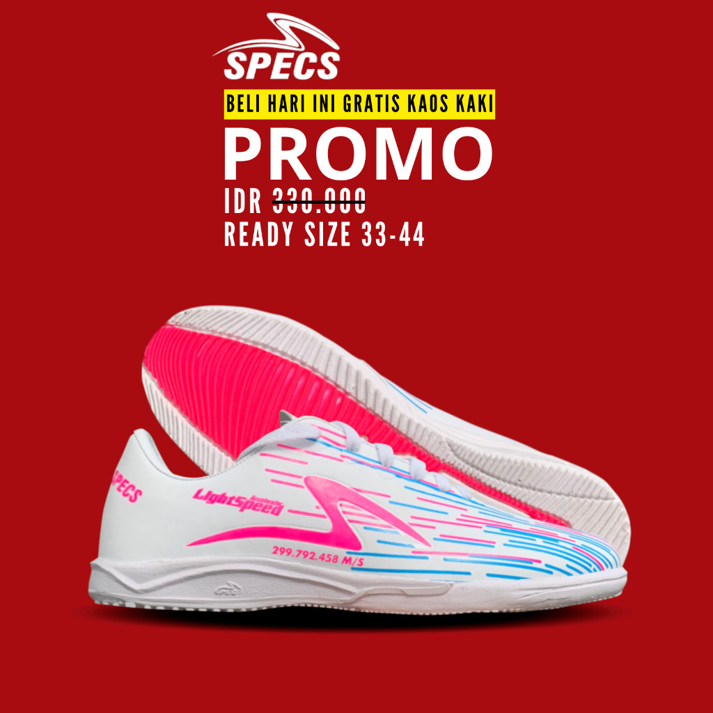 KLEPU.ID Cod Sepatu Futsal Specs LightSped Reborn Terbaru Unisex Grade Original Dewasa Best Seller T