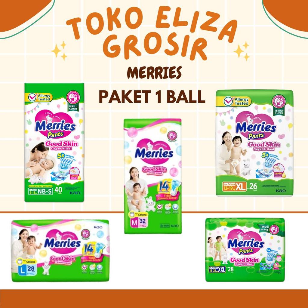 (1 BALL) MERRIES PANTS NB-S40, M32, M48, L28, L42, XL26, XL38, dan XXL28 (KARAWANG, JAWA BARAT) Bayi