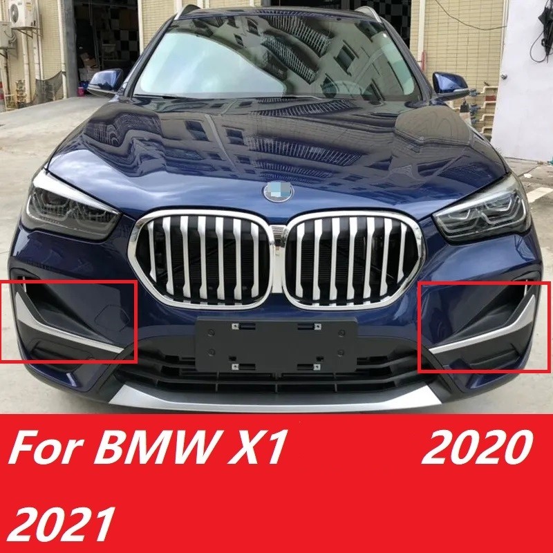 2Pcs Car Accessory Fog Light Cover Lamp Frame Grille Car Accessories For BMW X1 2020 2021 2022