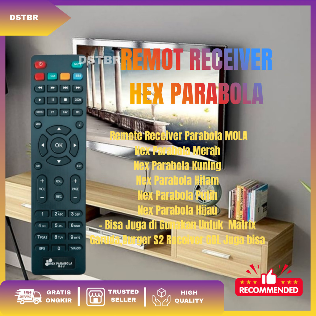Remote Remot Receiver Nex Parabola Mola kuning Nex parabola Merah Hijau Nex Garuda mola