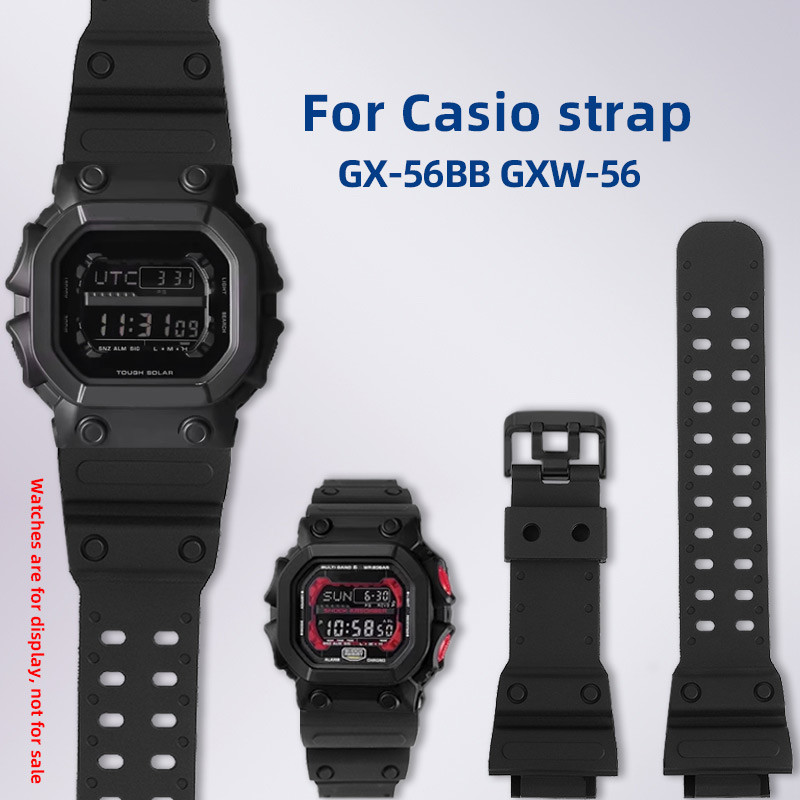 GX56 Resin silicone strap For Casio G-SHOCK GX-56BB GXW-56 large G men Black Rubber Wat band Bracele