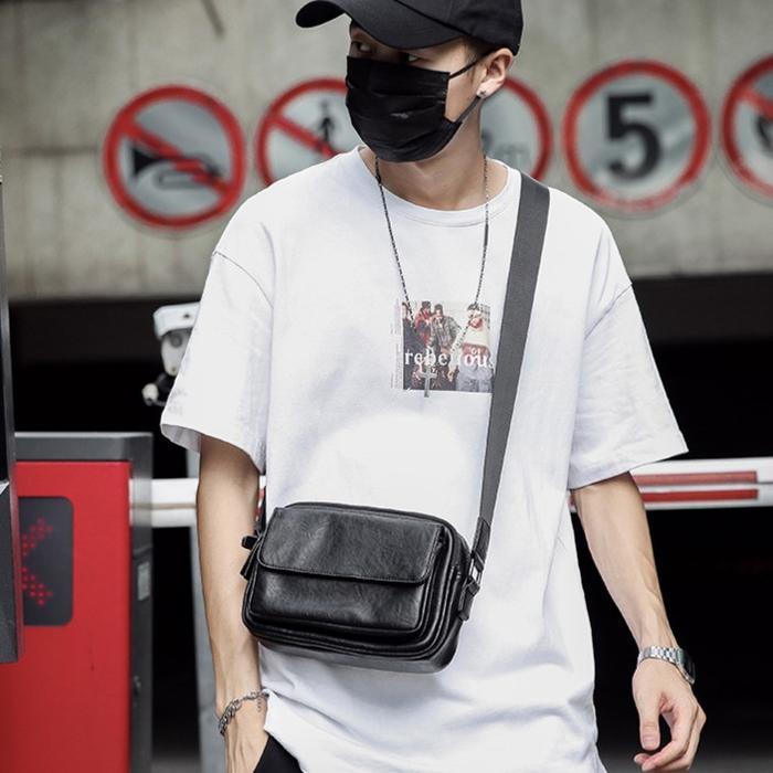 (Style Mall.id) Leather Concept LOUIS Tas Kulit Pria Tas Selempang Cowok Tas Pria Tas Kecil Pria hit