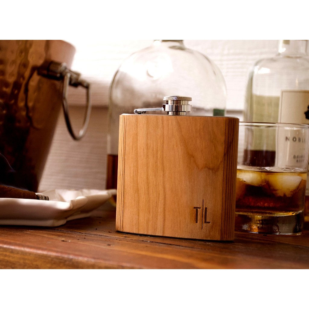 Personalized Flask 6oz 7oz Custom Leather Hip Flask Engraved Stainless Steel Flask Best Man Groom Gi