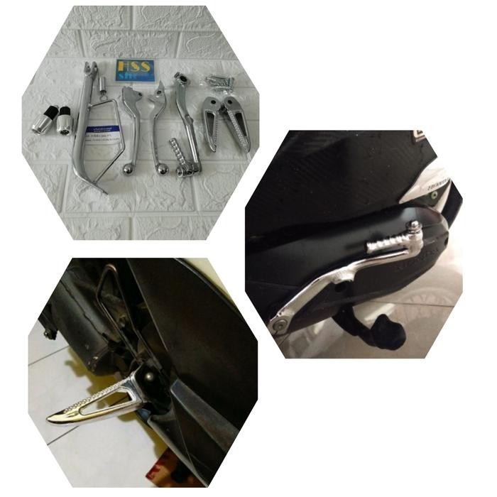 Handle Rem ( Non Cbs ) + Selahan + Standar Samping + Footstep + Jalu Stang Cnc = Beat Fi, Vario 110 