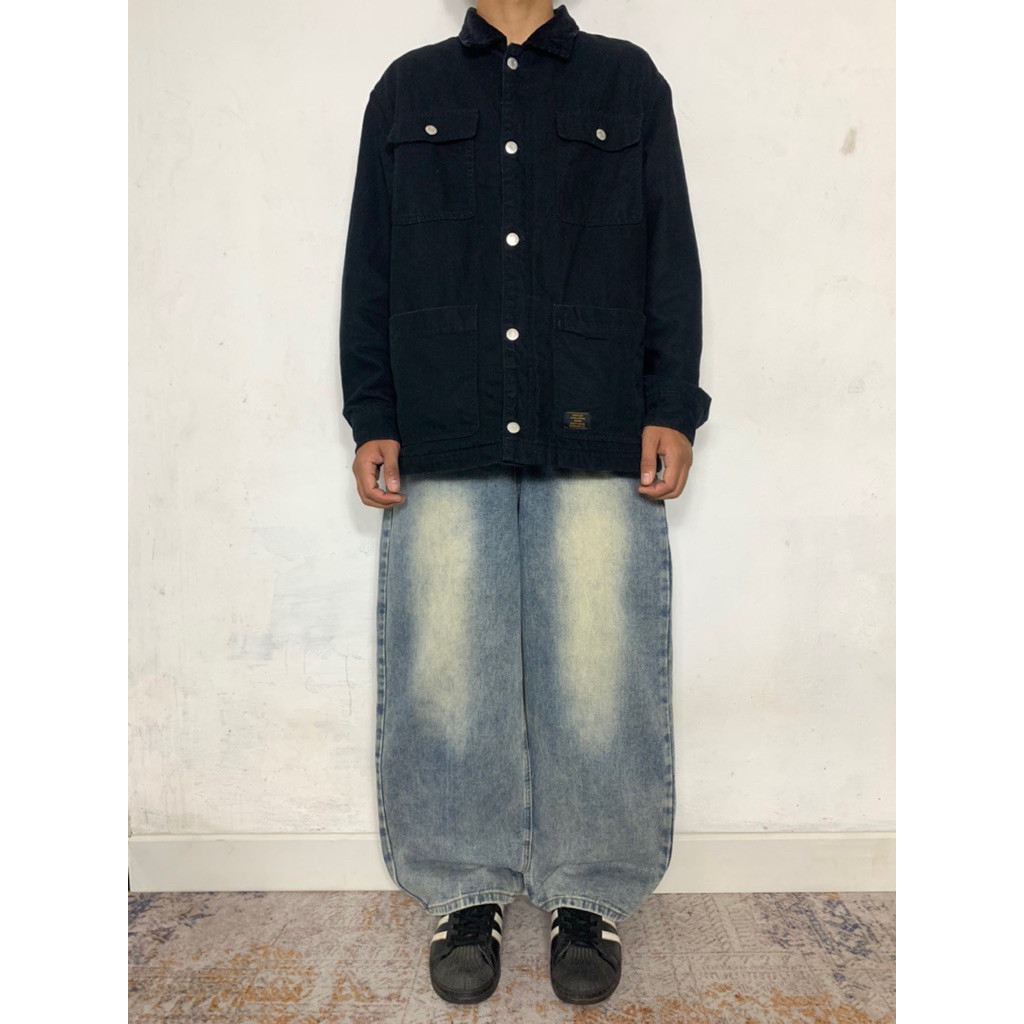 S-bin Baggy Bluewash Jeans