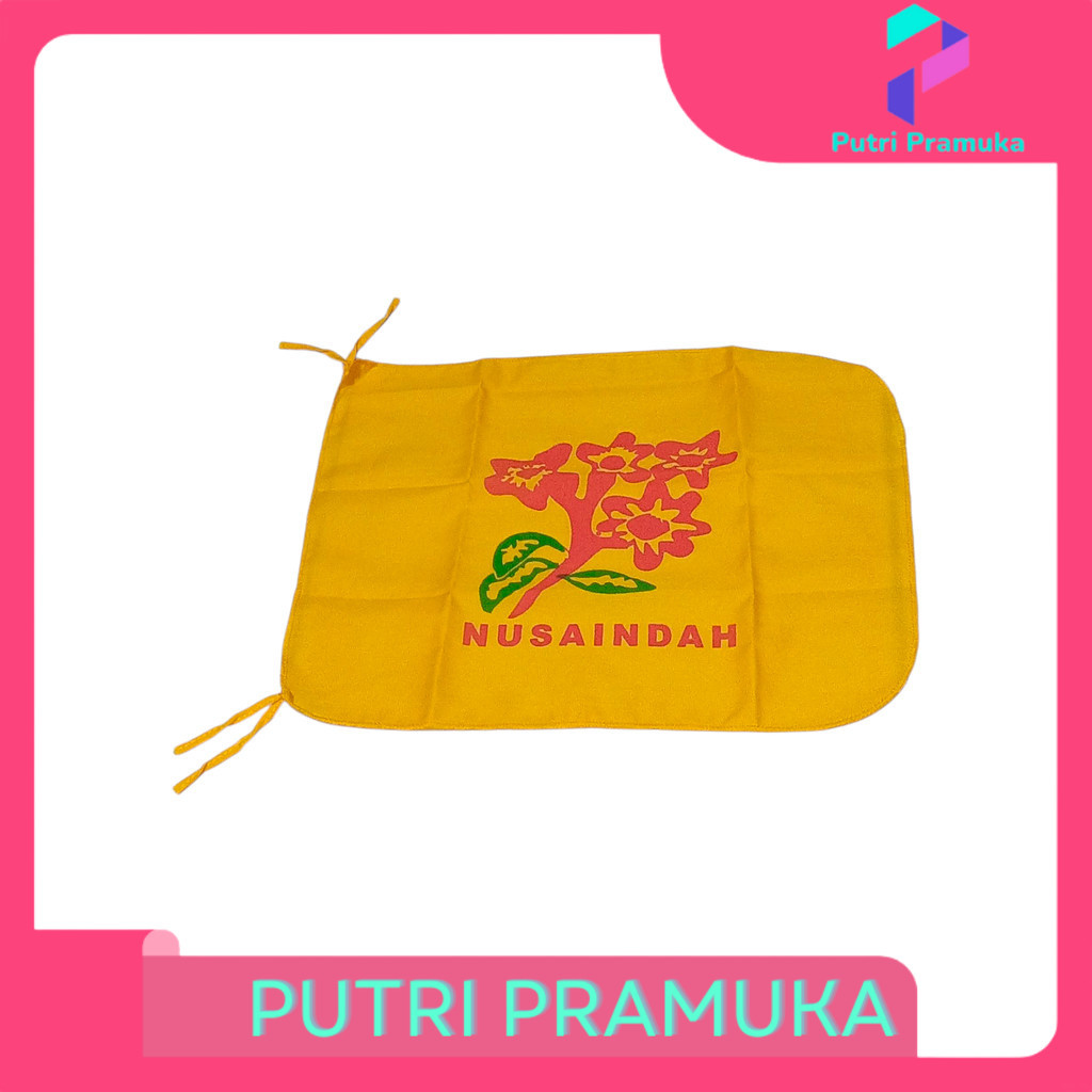 Bendera Regu Nusa Indah Sablon Premium Putri 26x33cm Tali Kain Putri Pramuka