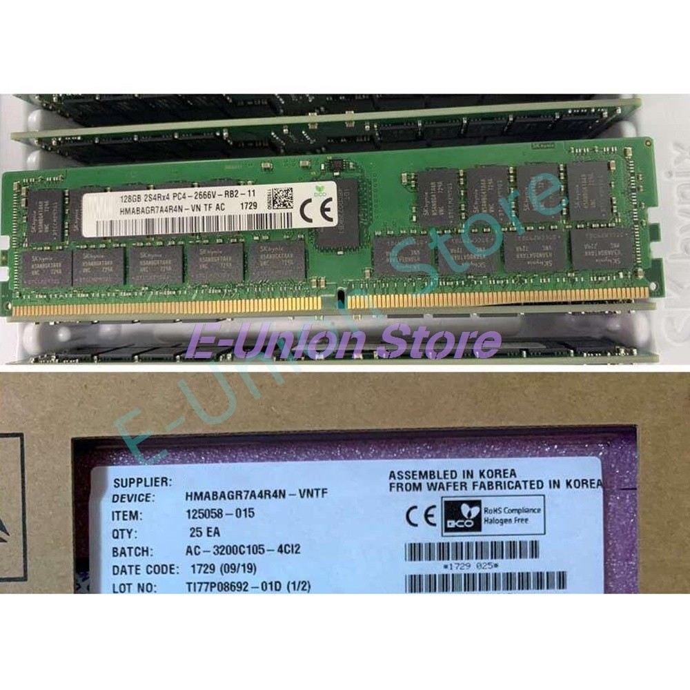 1 Pcs RAM 128GB DDR4 2666MHz 2S4RX4 PC4-2666V-R Server Memory 128G 2666