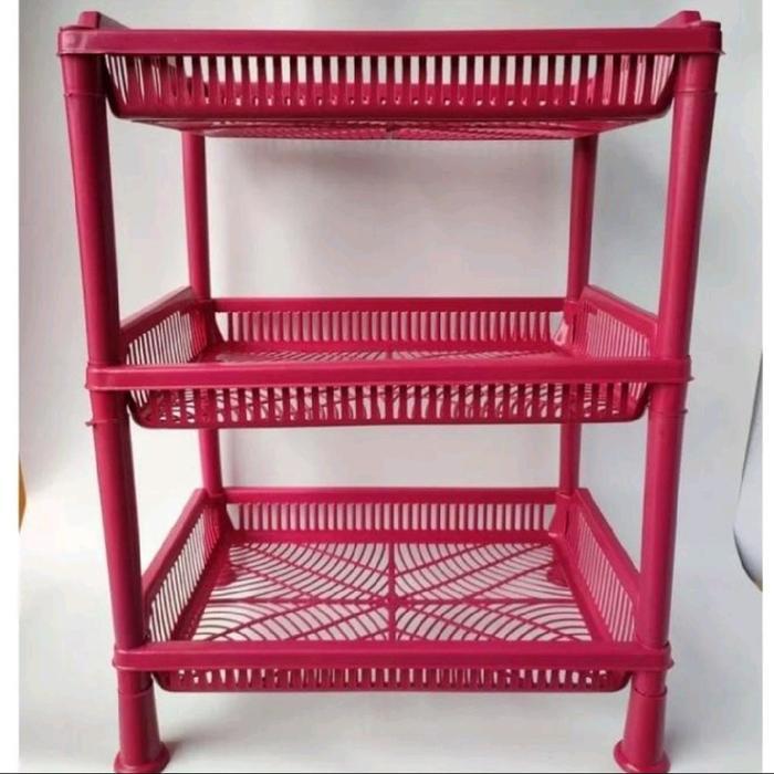 Rak plastik besar serbaguna 3 susun/rak piring/rak gelas/rak bumbu