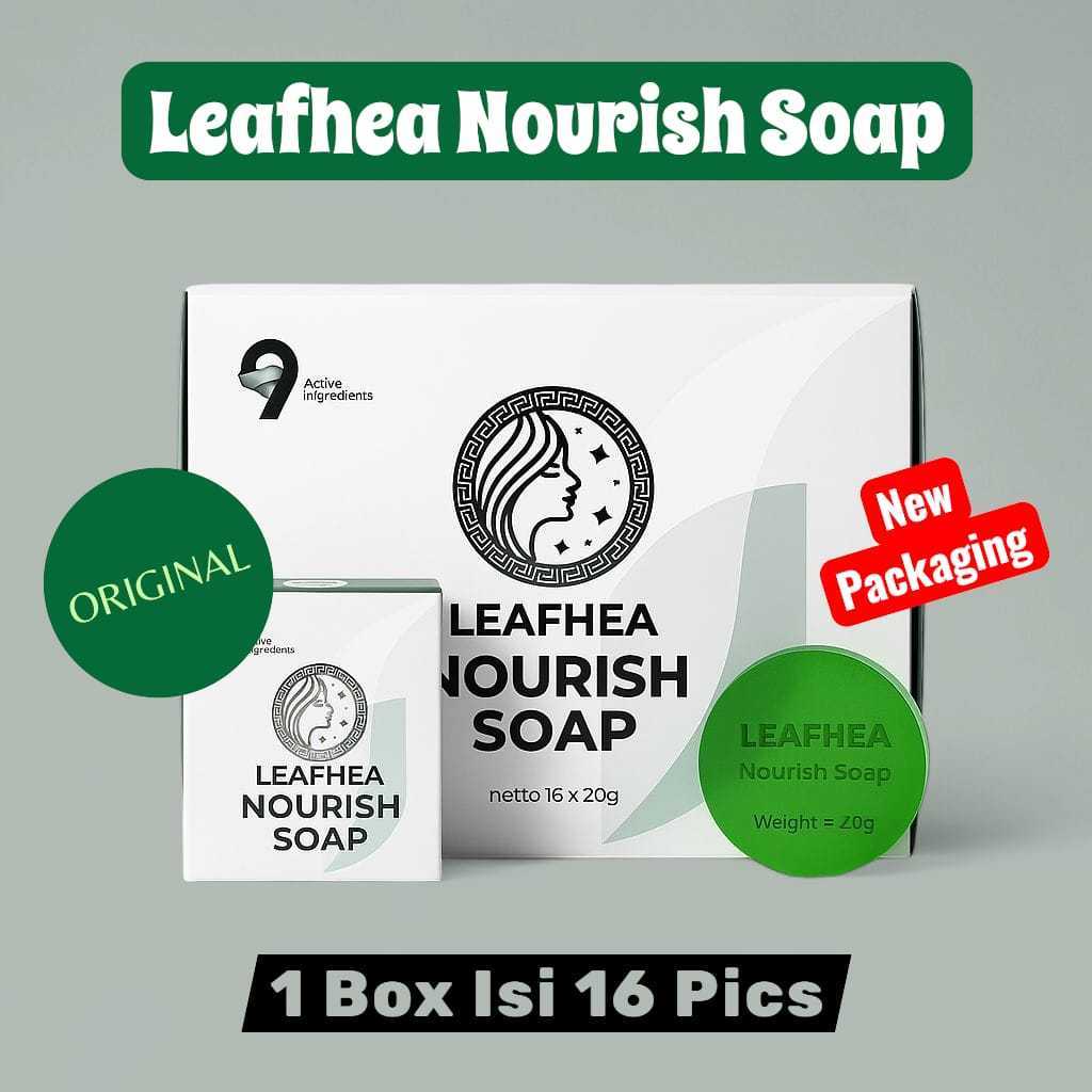 SABUN LEAFHEA NOURISH SOAP 1 BOX ISI 16 PICS ORIGINAL LEAFHEA
