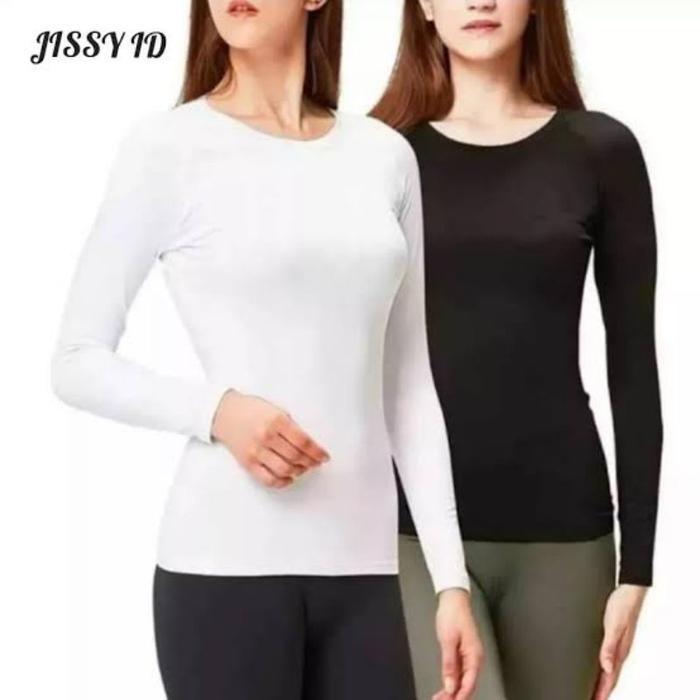 Manset Baju oblong lengan panjang tanpa kerah - Putih, L