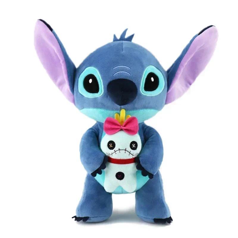 SNEY Lilo & Stit Plush Toys Pink Lilo Blue Stit Stuffed Plush Dolls Pent Toys Models Cute Boy Girl B