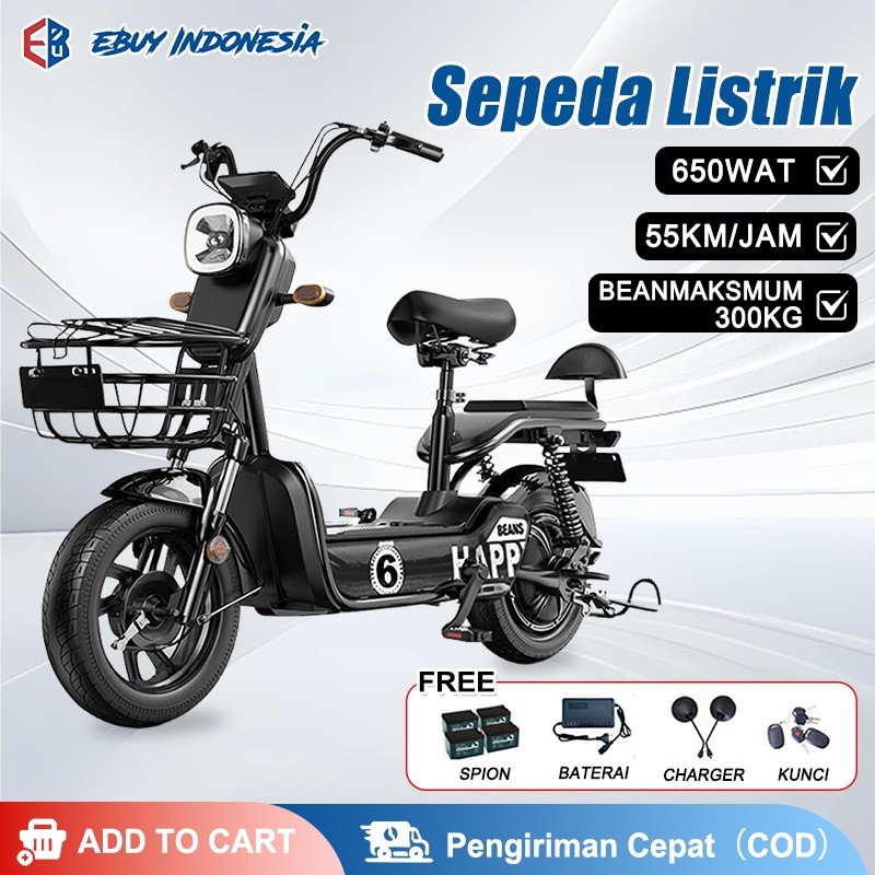 BIG PROMO Sepeda listrik Dengan Pedal/500Watt/ motor berkecepatan tinggi 48V berdaya tinggi/Sepeda l