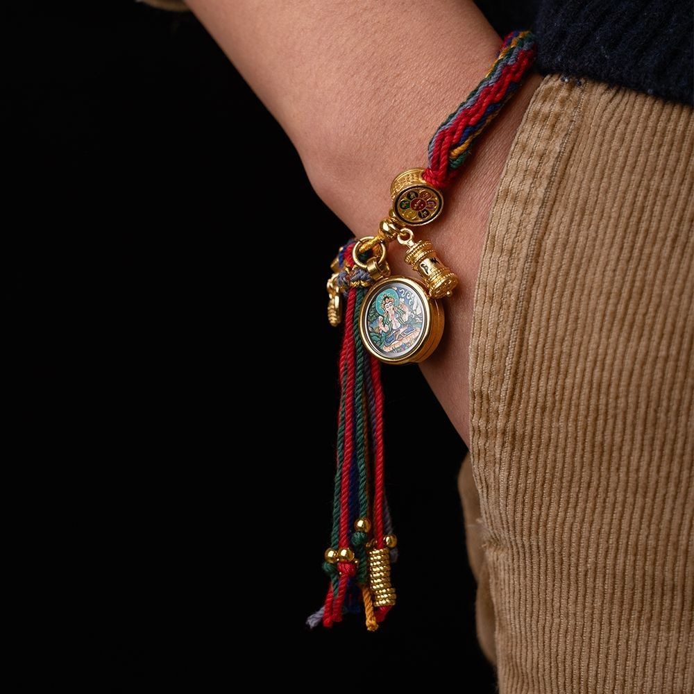 Zodiac Zakiram Tibetan Bracelet Small Thangka​