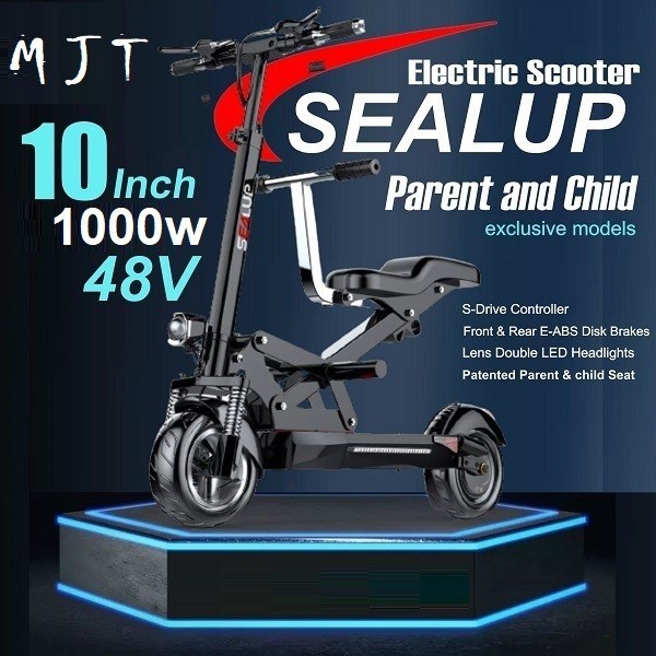 Electric Scooter SEALUP Q13 skuter listrik OTOPED 10 48v 1000w 3 speed 2 Tempat Duduk