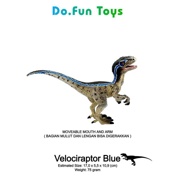 "TNKSYU" - VELOCIRAPTOR Dinosaurs Figure / Miniatur Dinosaurus VELOCIRAPTOR - V-raptor Blue Mainan