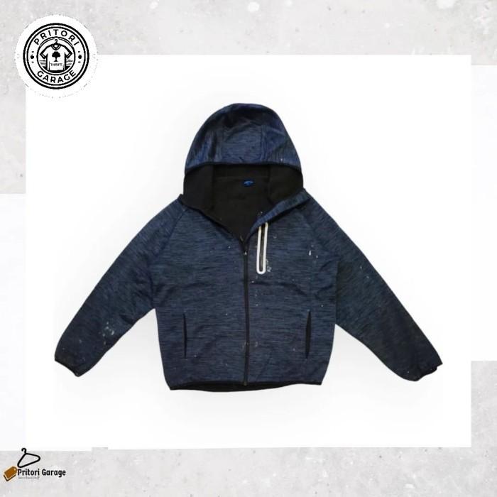 [Pritori] Windbreaker Outdoor Hoodie Fleece Wool Jacket Find Out Mist Navy Color Vintage L