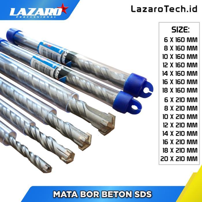 Lazaro SDS Plus Mata Bor Tembok Beton Hammer Drill - 6x160