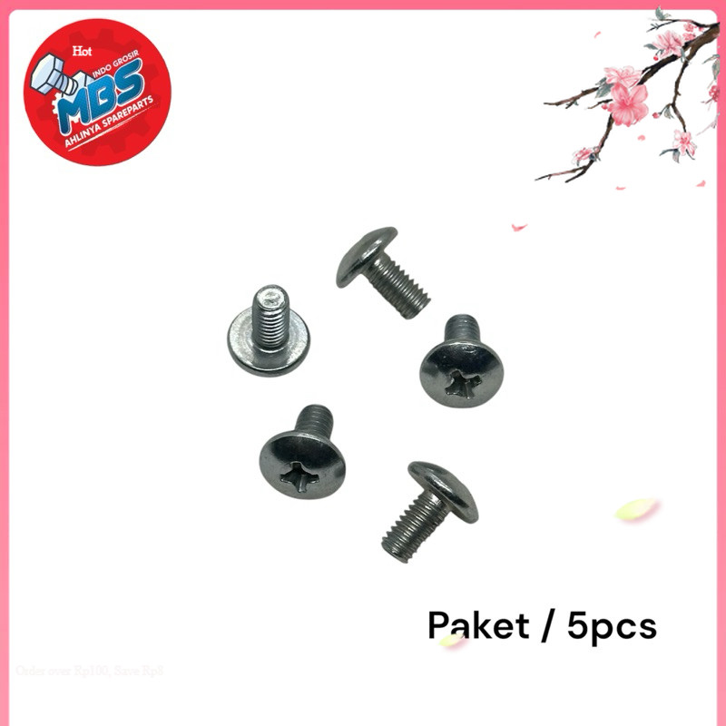 FIBaut M4x8 Payung Paket 10pcs baut 8