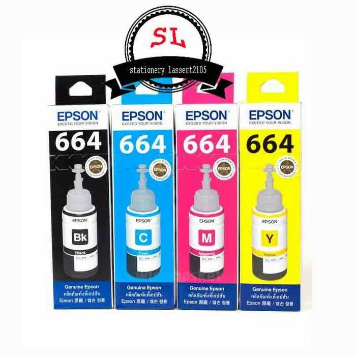 Aquacells | TINTA EPSON 664 ORIGINAL FOR EPSON SERIES L110 L120 L210 L220 L350 - Hitam