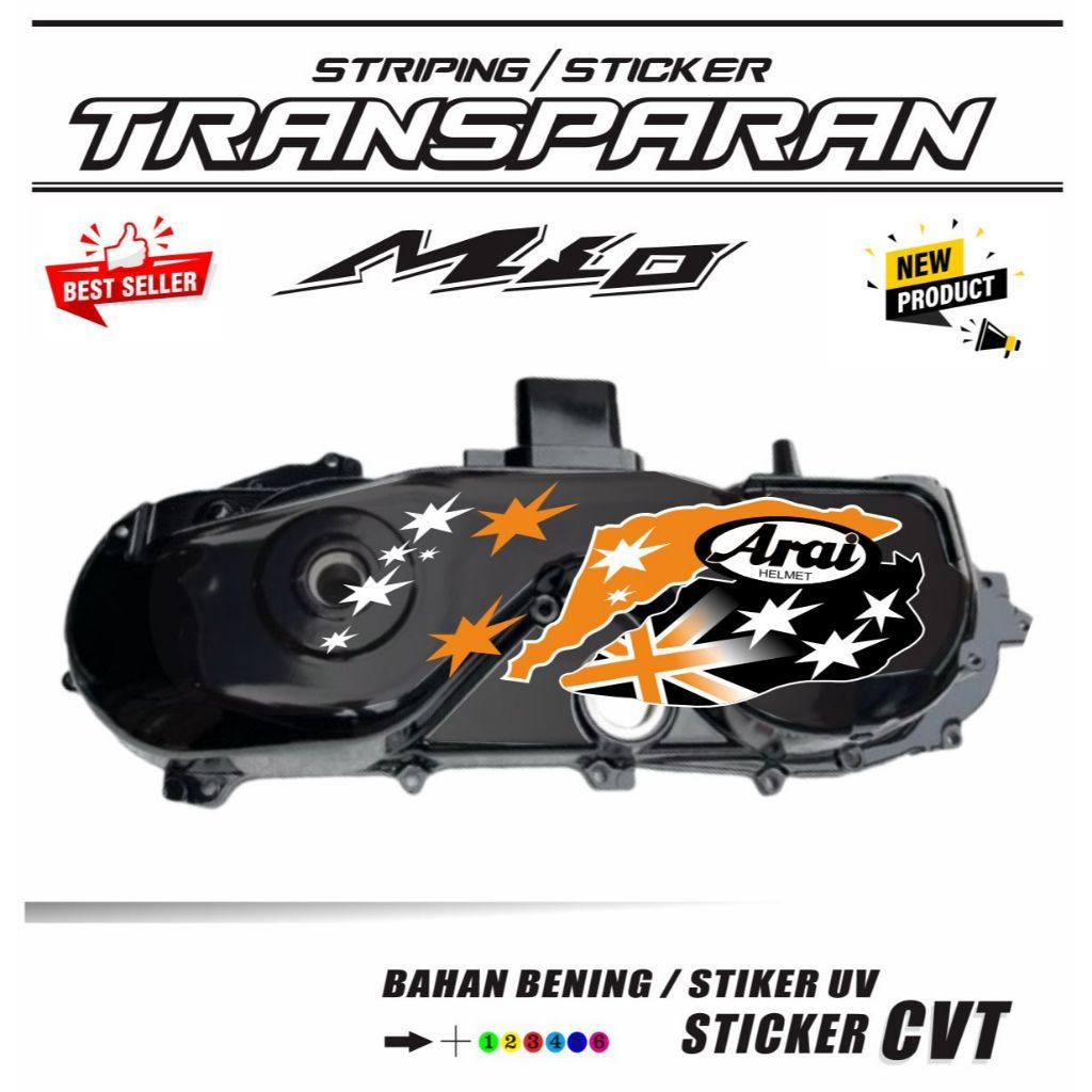 STICKER VARIASI ALL CVT MIO OLD MIO SPORTY MIO M3 MIO J / GT STICKER TRANSPARAN CVT VARIASI MOTIP