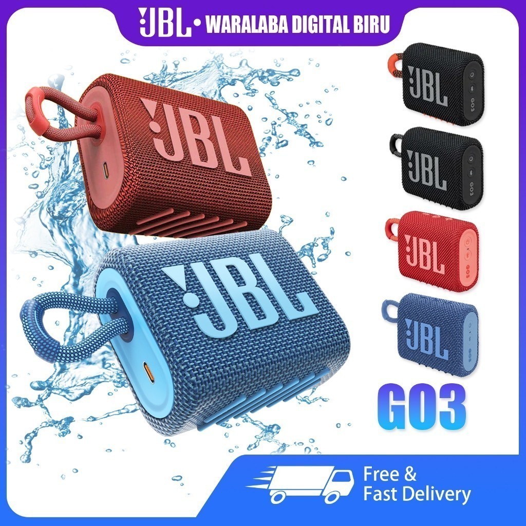 JBL Go 3 Original 100%  in stock GO3 Speaker Bluetooth Nirkabel Portabel Tahan Air Asli