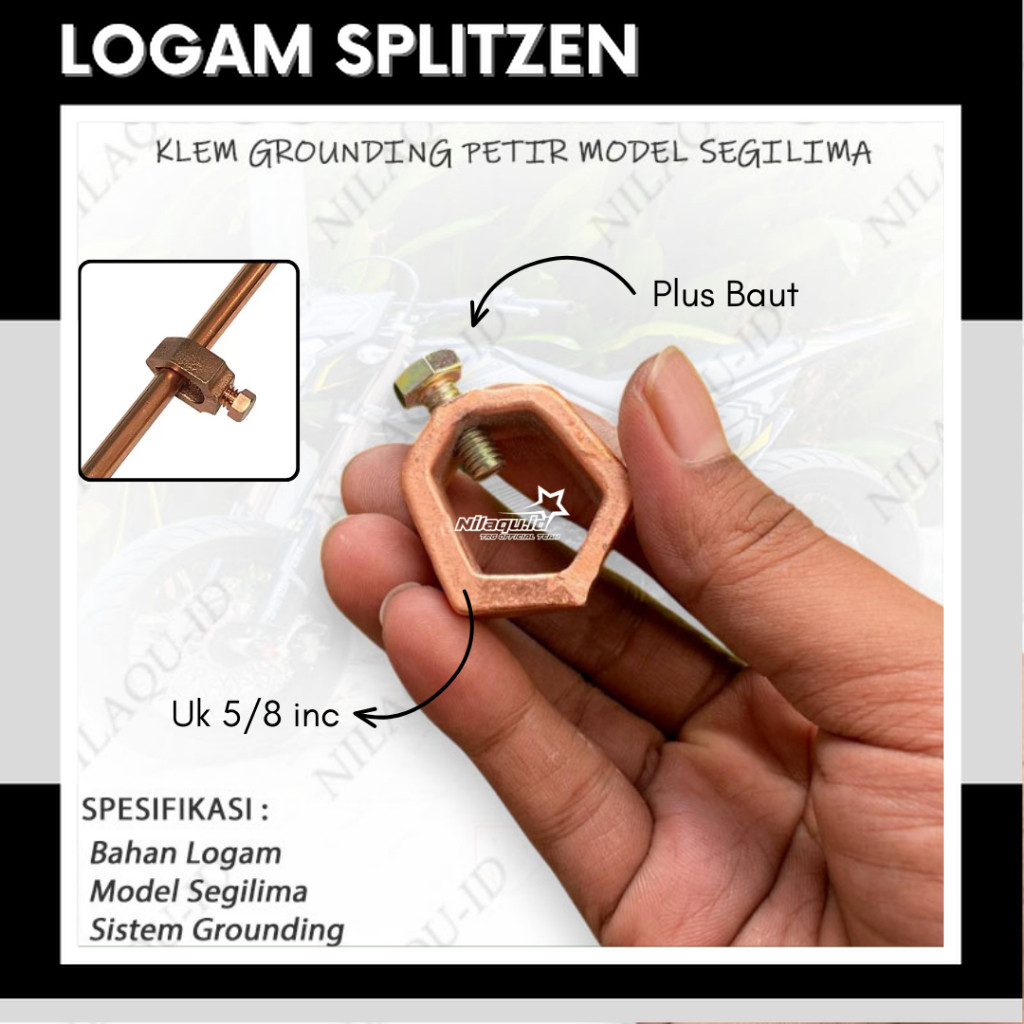 PROMO GROSIR Klem Kabel Klem 5/8 Besi Arde Grounding Klem Cincin Grounding