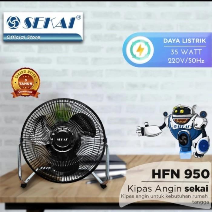 Sekai Kipas Angin Meja 9inch Besi HFN 950 HFN-950 Garansi Resmi