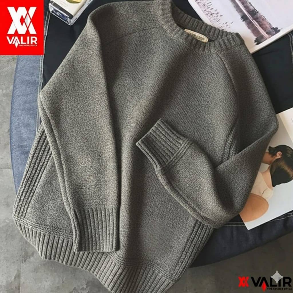 Zilong Barlow Sweatshirt Pria Bahan Rajut Tebal (unisex)