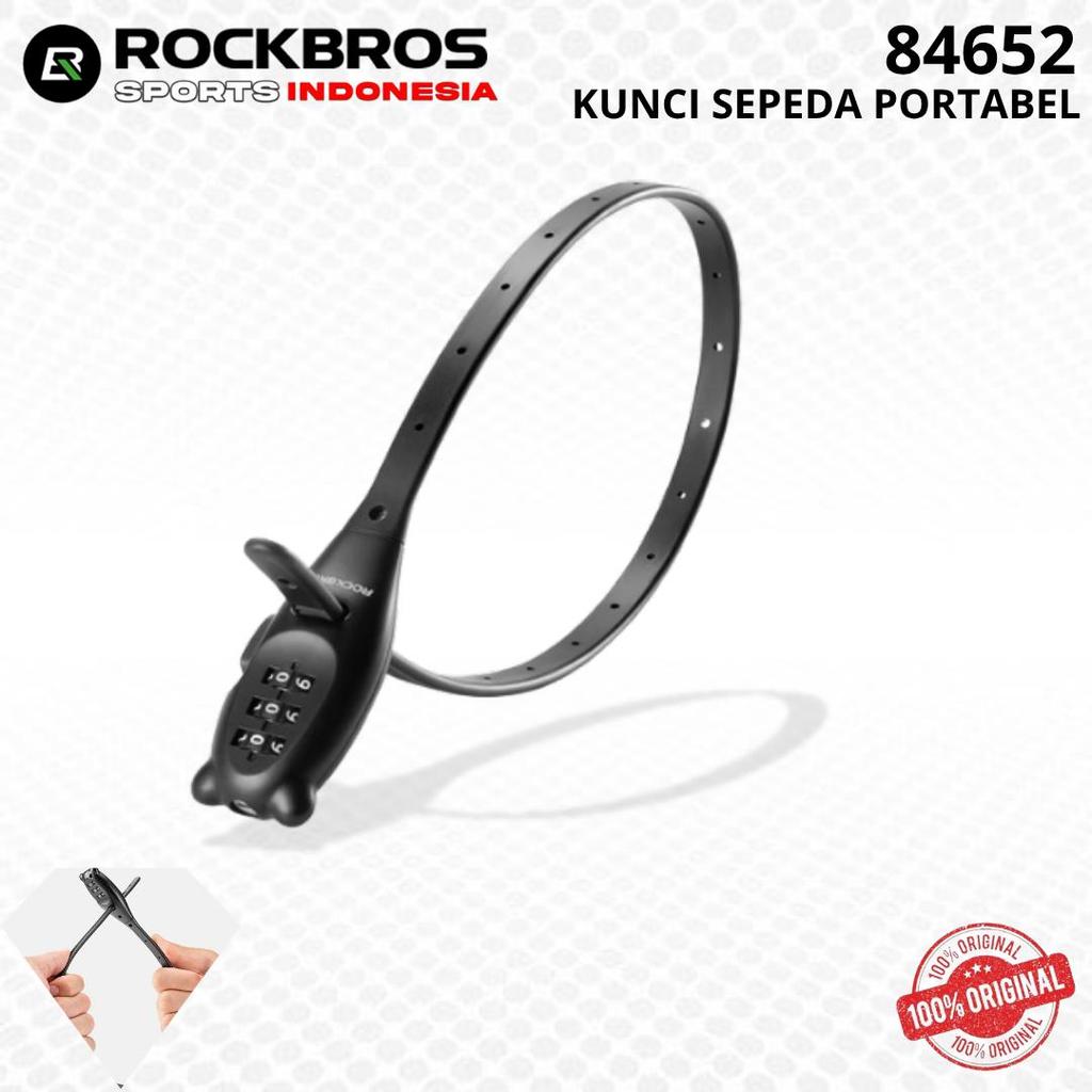 ROCKBROS 84652 Kunci Gembok Sepeda Motor Helm Portabel Pengikat Kabel Pengaman Anti Maling Kunci Tal