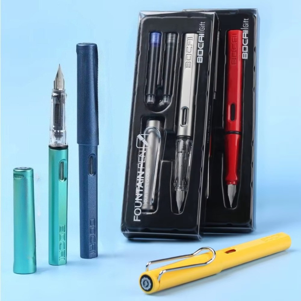 Light luxury Fountain Pen Set High Quality 0.38mm Ink Pen With Ink Sac Student Gifts Writing Station