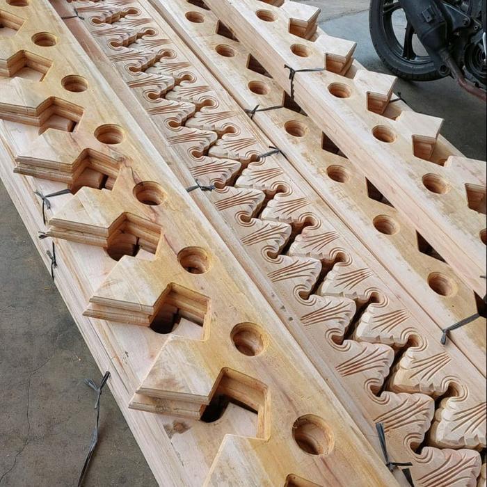 Lisplang Kayu Gigi Balang Motif Wajik Lebar 30 cm | Lisplang Gigi Balang 30 cm | Gigi Balang 30 cm