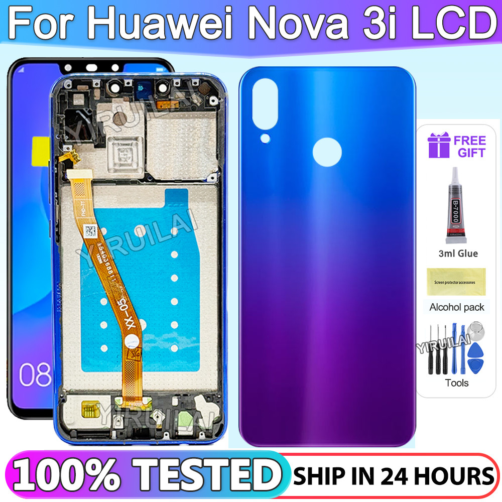 6.3 in For Huawei Nova 3i LCD splay with Frame Tou Screen Replacement P Smart Plus splay INE-LX1 LX2