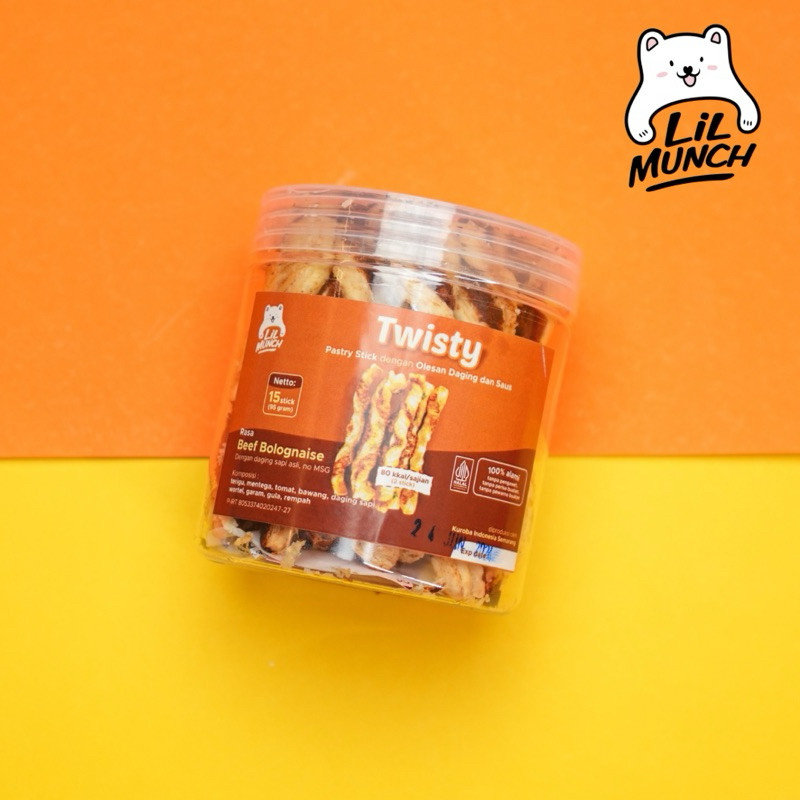 SNACK Bayi 1 tahun BB BOOSTER - Twisty Beef Bolognese - Protein Hewani Snack MPASI Cemilan Bayi Anak