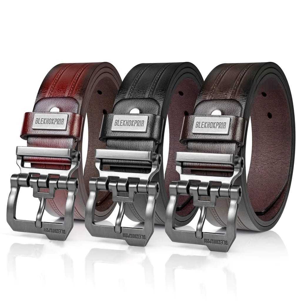 VIRAL-ikat pinggang kulit pria model robot kokoh kepala besi,ikat pinggang import fashion kasual