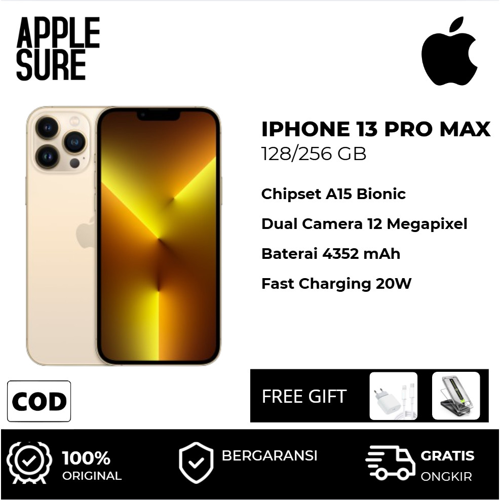 Jual Hp Apple iPhone 13 PRO MAX 128GB 256GB FULLSET SECOND HAND INTERNASIONAL ORI BERGARANSI Terlari