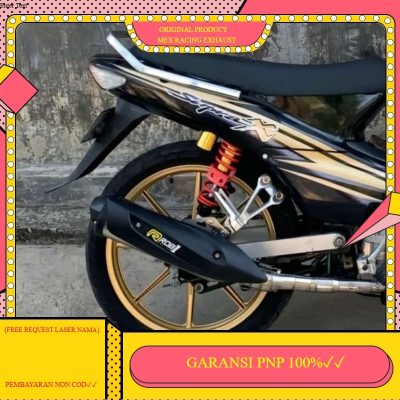 Knalpot ROB1 Supra Grand Jupiter Vega Revo Karisma Blade Shogun Smash MX 135