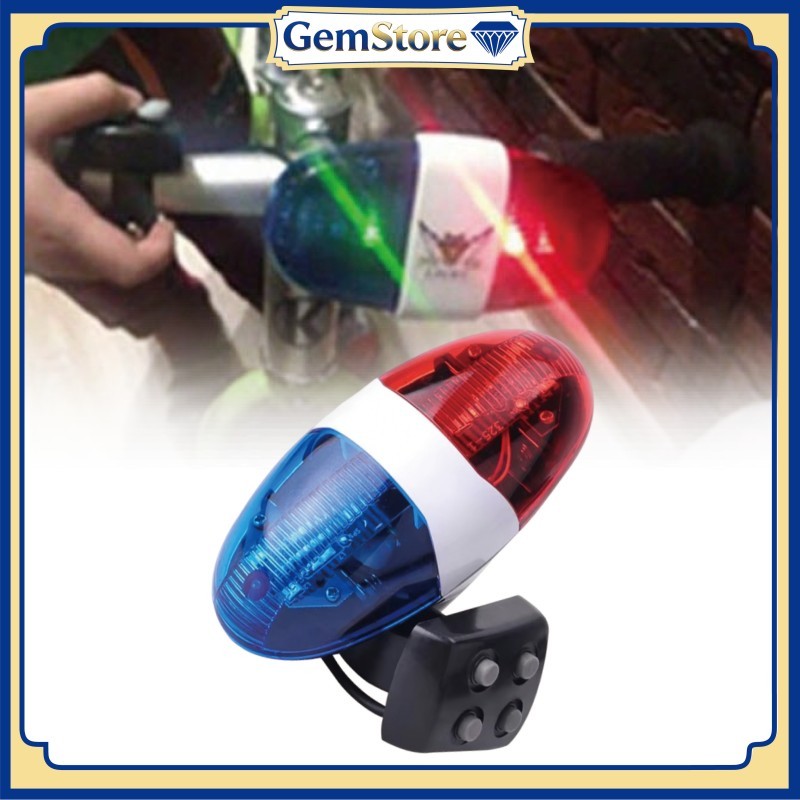 Lampu Led Sepeda Gunung Klakson Elektronik - 6 Sirine Terang Lampu Belakang Aman Bersepeda Malam