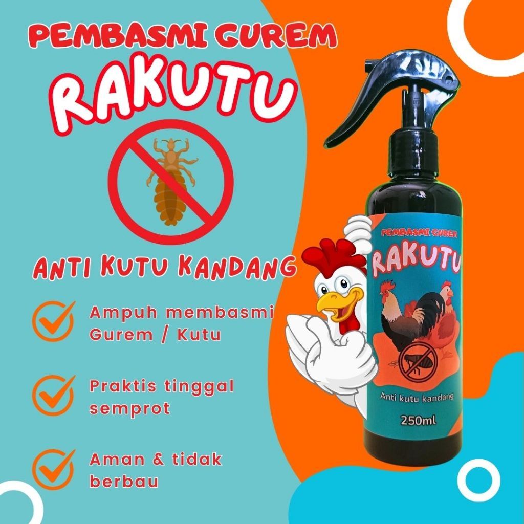 Obat SEMPROT Membasmi Gurem kandang Ayam Kutu Jamur Unggas Bebek Angsa Kalkun Merpati Spray Pembasmi